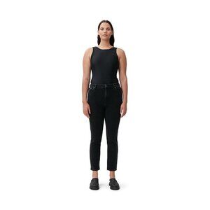 GANNI Cutye Cropped Jeans High Rise Black Organic Cotton